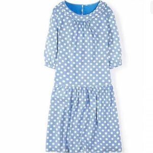 Boden Blue white Dress TALL Long